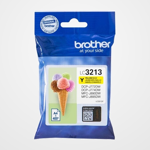 CARTUCHO INKJET BROTHER LC-3213Y AMARILLO J772DW/DCP-J774DW/MFC-J890DN/J890DW/J890DWN/J895DW(400 PAG.)