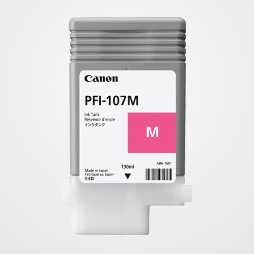 CARTUCHO INKJET CANON PFI-107M IMAGEPROGRAF IPF670/IPF680/IPF685/IPF770/IPF780/IPF785 MAGENTA 130 ML.(6707B001)