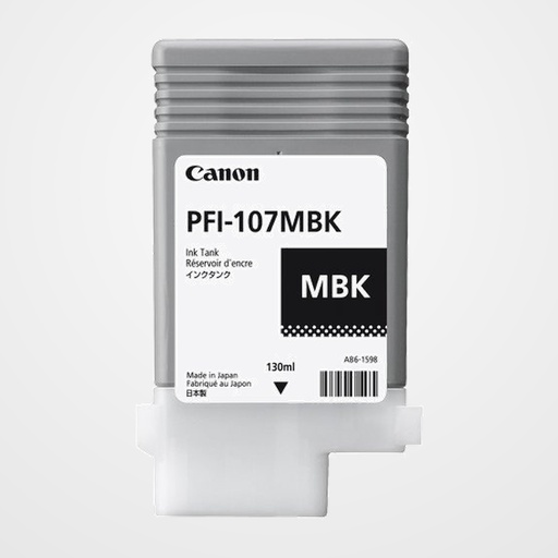 CARTUCHO INKJET CANON PFI-107MBK IMAGEPROGRAF IPF670/IPF680/IPF685/IPF770/IPF780/IPF785 NEGRO MATE 130 ML.(6704B001)