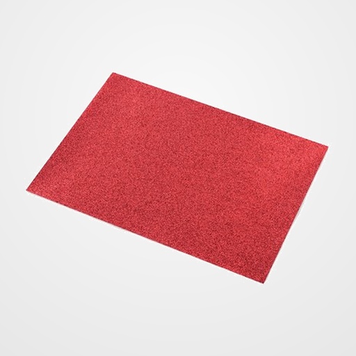 CARTULINA PURPURINA 50x65 cm SADIPAL 330g ROJO PAQUETE de 5