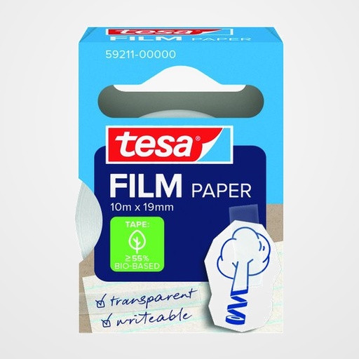 CINTA ADHESIVA TESA PAPEL rollo 10m x 19mm