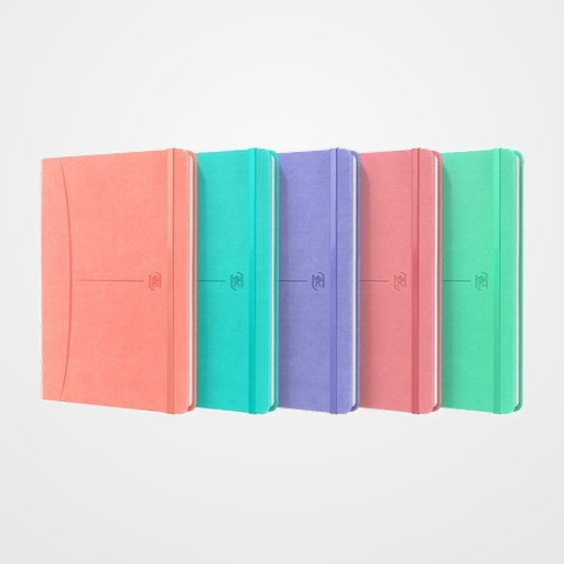 CUADERNO OXFORD SIGNATURE tapa EXTRA A5 80h HORIZONTAL SURTIDO COLORES PASTEL (5)