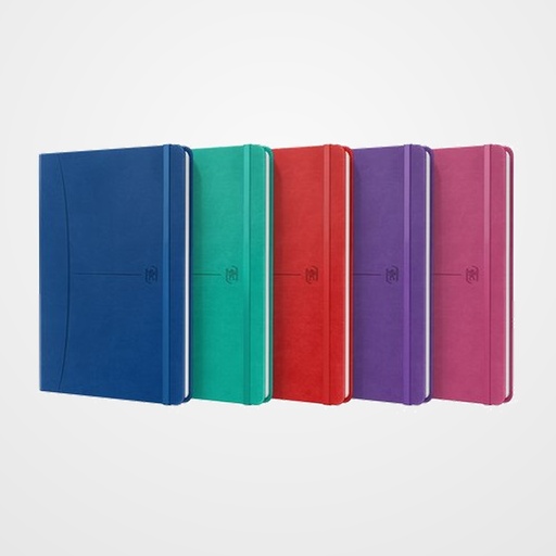 CUADERNO OXFORD SIGNATURE tapa EXTRA A5 80h HORIZONTAL SURTIDO COLORES VIVOS (5)