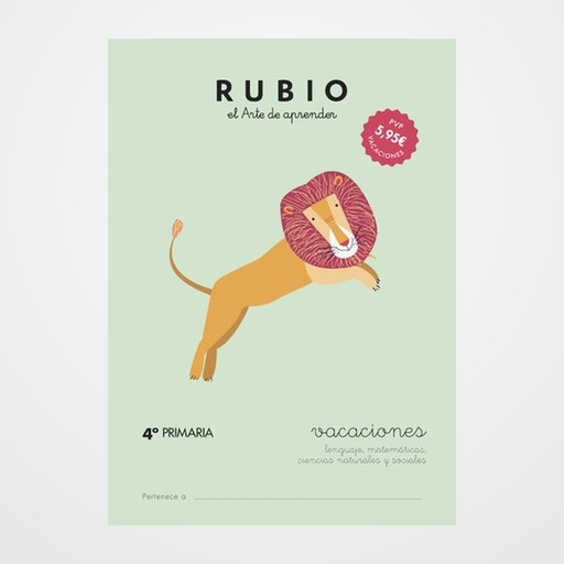 CUADERNO RUBIO A4 VACACIONES 4º PRIMARIA (9-10 años)