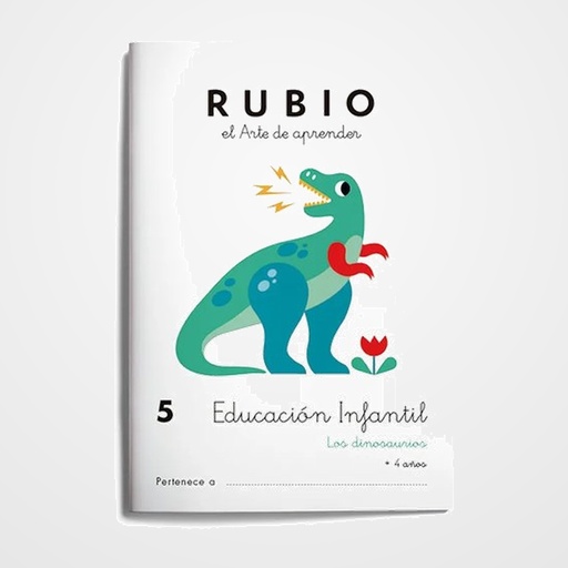 CUADERNO RUBIO A5 EDUCACION INFANTIL Nº 5 - LOS DINOSAURIOS (+3 años)