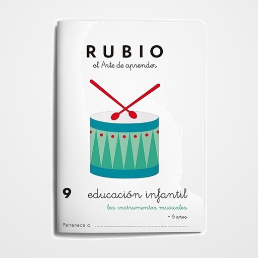 CUADERNO RUBIO A5 EDUCACION INFANTIL Nº 9 - INSTRUMENTOS MUSICALES (+5 años)