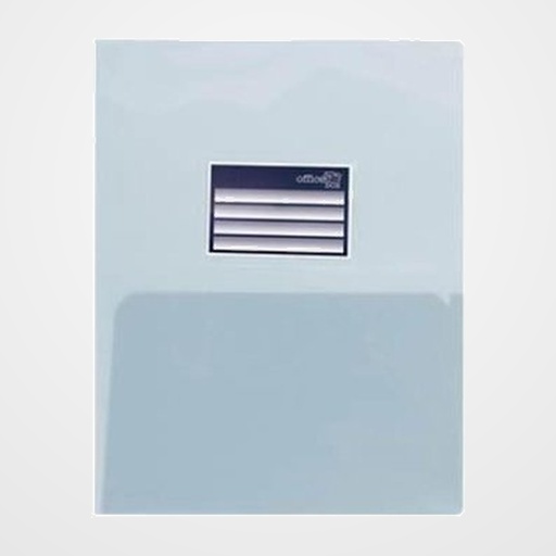 DOSIER con DOBLE BOLSA OFFICE BOX PP A4 con TARJETERO CRISTAL