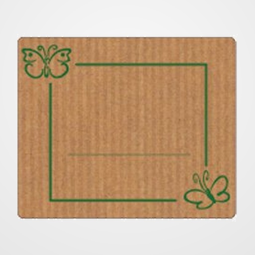 ETIQUETAS REGALO ADH. ROLLO  300 uds. 60x50 ANONIMAS KRAFT MARIPOSAS