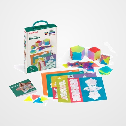 JUEGO EDUCAT.MINILAND TRANSLUCENT CONEXION 56 pz (5-7 AÑOS)