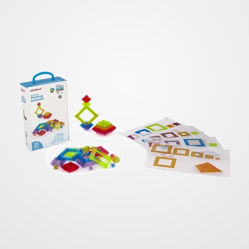 JUEGO EDUCAT.MINILAND TRANSLUCENT PIRAMIDE APILABLE  (3-6 AÑOS)