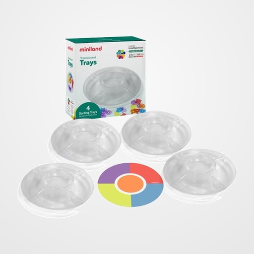JUEGO EDUCAT.MINILAND TRANSLUCENT TRAYS (2-6 AÑOS)