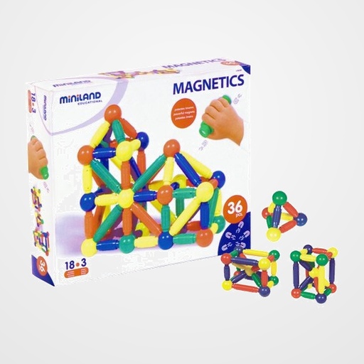 JUEGO MINILAND 36 PIEZAS MAGNETICAS