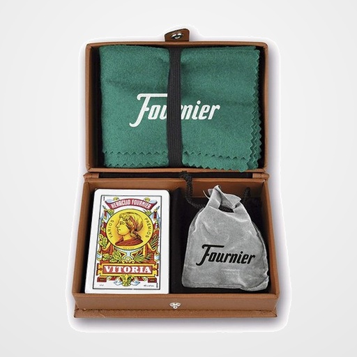 JUEGO MUS CON TAPETE CAJA POLIPIEL