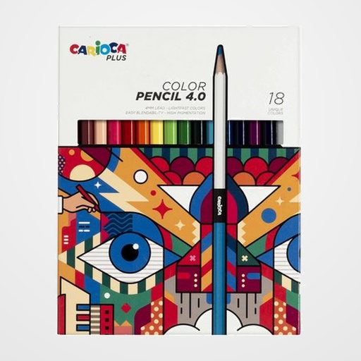LAPICES de COLORES CARIOCA PLUS CAJA de 18