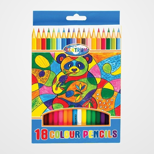 LAPICES de COLORES CENTRUM ZOO HEXAGONAL LARGOS ESTUCHE de 18