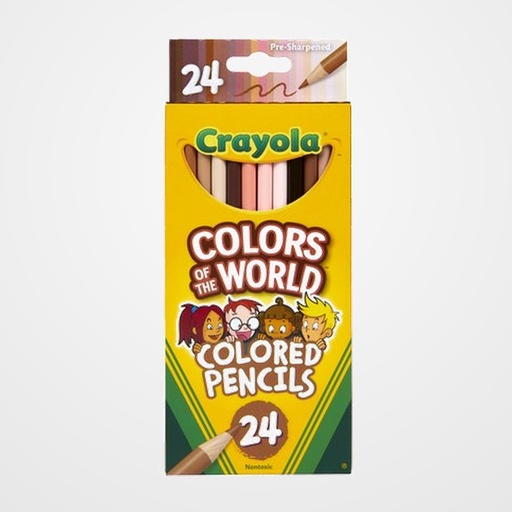 LAPICES de COLORES CRAYOLA COLOURS OF THE WORLD estuche de 24