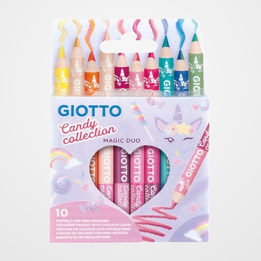 LAPICES de COLORES GIOTTO CANDY DUO COLOR ESTUCHE de 10