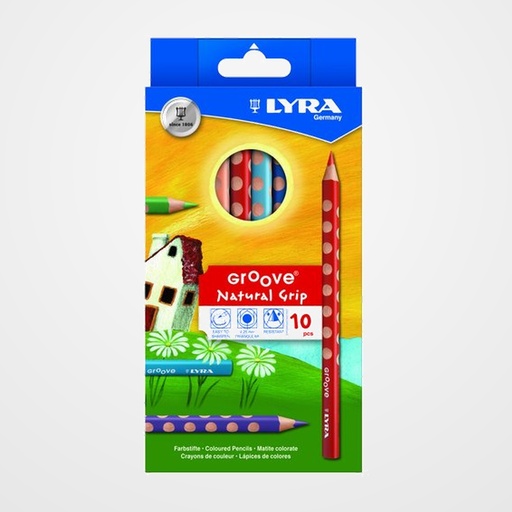LAPICES de COLORES LYRA GROOVE estuche de 10