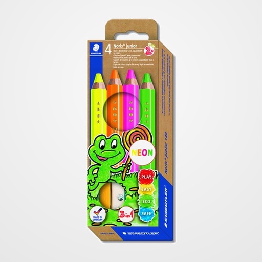LAPICES de COLORES STAEDTLER 140 NEON CAJA de 4