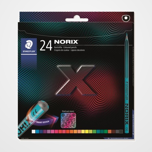 LAPICES de COLORES STAEDTLER 186 NORIX estuche de 24