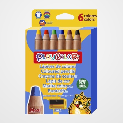 LAPICES INSTANT PLAYCOLOR MAXI BASIC CAJA DE 6