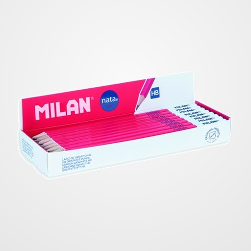 LAPIZ de GRAFITO MILAN NATA 624 HB EXPOSITOR de 24