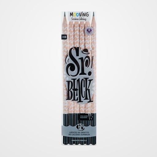 LAPIZ de GRAFITO MOOVING HB BLISTER de 6