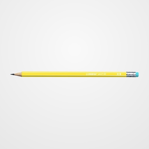 LAPIZ de GRAFITO STABILO HEXAGONAL CON GOMA 2160 HB AMARILLO