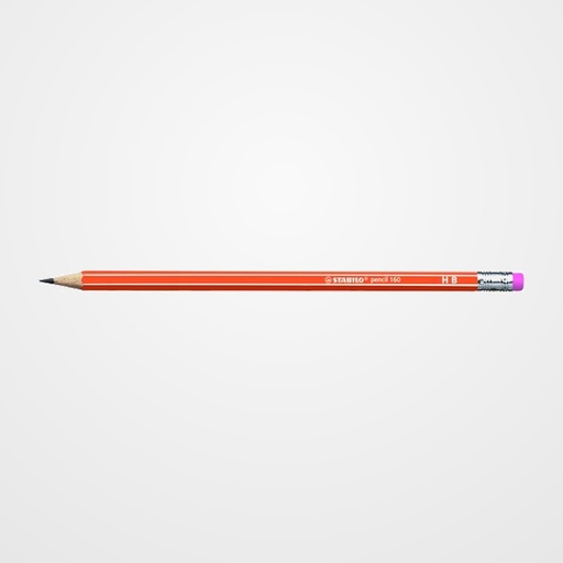 LAPIZ de GRAFITO STABILO HEXAGONAL CON GOMA 2160 HB NARANJA