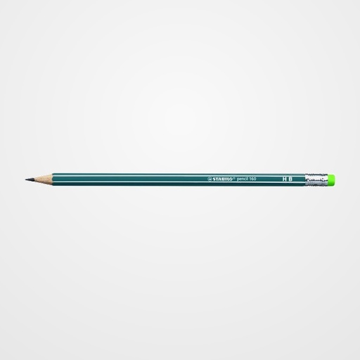 LAPIZ de GRAFITO STABILO HEXAGONAL CON GOMA 2160 HB PETROLEO