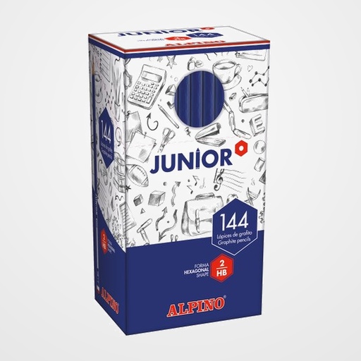 LAPIZ JUNIOR GRAFITO CON CABECILLA CAJA DE 144 UNIDADES