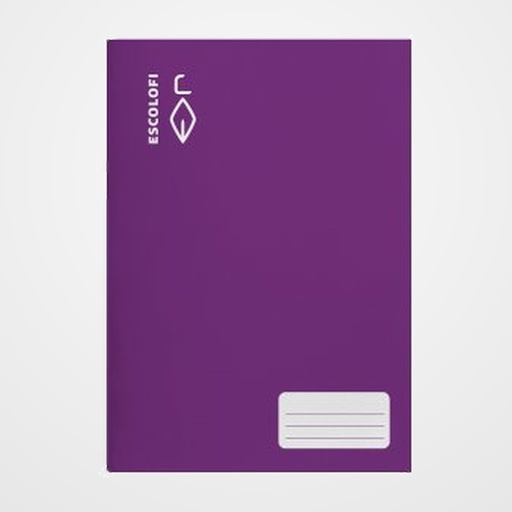 LIBRETA ESCOLOFI A4 32h CUADRIC.6x6 70g PAUTA C/MARGEN VIOLETA