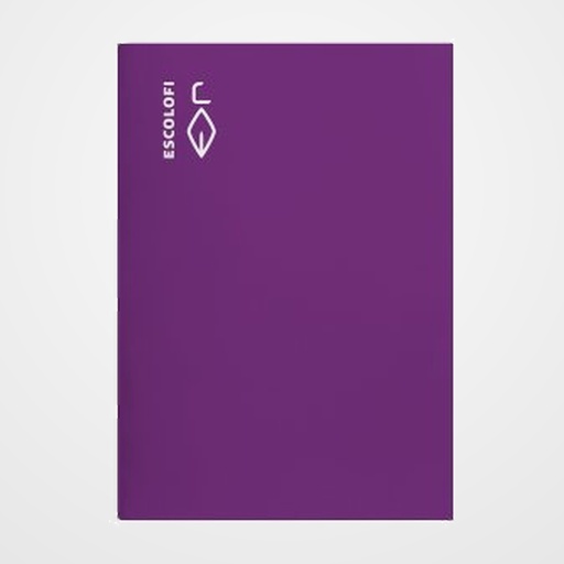 LIBRETA ESCOLOFI A4 50h 70g MONTESSORI PAUTA 5 C/MARGEN VIOLETA