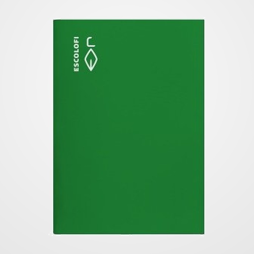 LIBRETA ESCOLOFI Fº 50h CUADRIC.4x4 70g VERDE