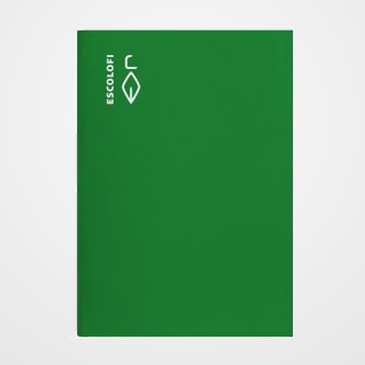 LIBRETA ESCOLOFI Fº 50h CUADRIC.6x6 70g PAUTA C/MARGEN VERDE