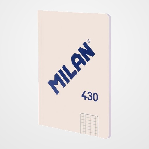 LIBRETA MILAN 430 since 1918 A5 48h ENCOLADA CUADRIC.5x5 95g BEIGE