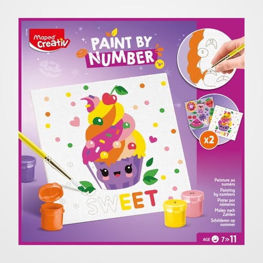 MAPED CREATIVE PINTA POR NUMERO KAWAI FOOD SWEET