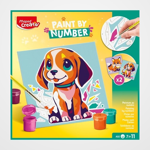 MAPED CREATIVE PINTA POR NUMERO PERRO/ZORRO