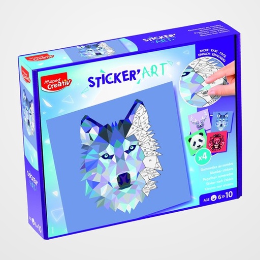 MAPED CREATIVE SET STICKER ART BY NUMBERS