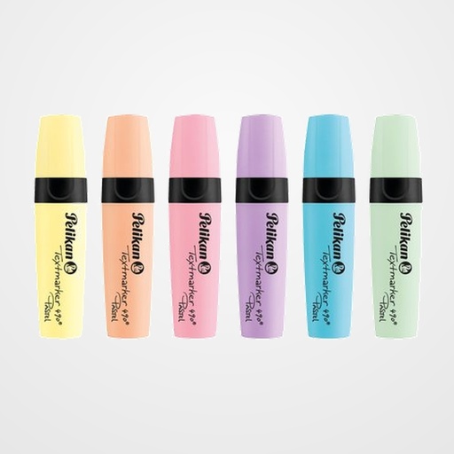 MARCADOR FLUOR PELIKAN TEXTMARKER 490  SURTIDO COLORES PASTEL CAJA DE 6 (817325)
