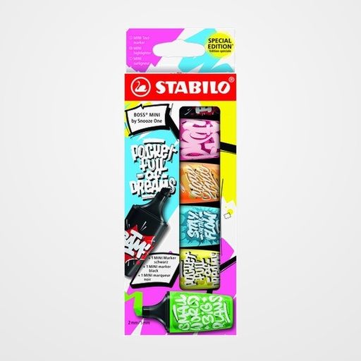 MARCADOR FLUOR STABILO BOSS MINI 07 BY SOOZE ONE ESTUCHE DE 6