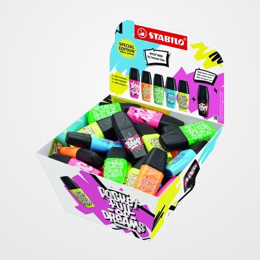 MARCADOR FLUOR STABILO BOSS MINI 07 BY SOOZE ONE EXPOSITOR de 50