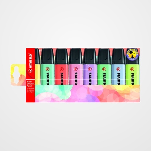MARCADOR FLUOR STABILO BOSS 70  PASTEL BLISTER de 8