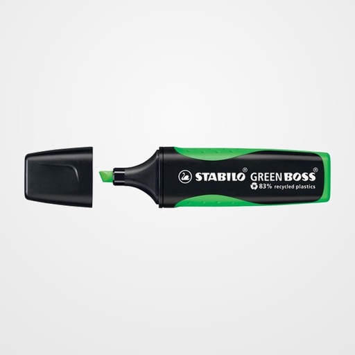 MARCADOR FLUOR STABILO GREEN BOSS VERDE