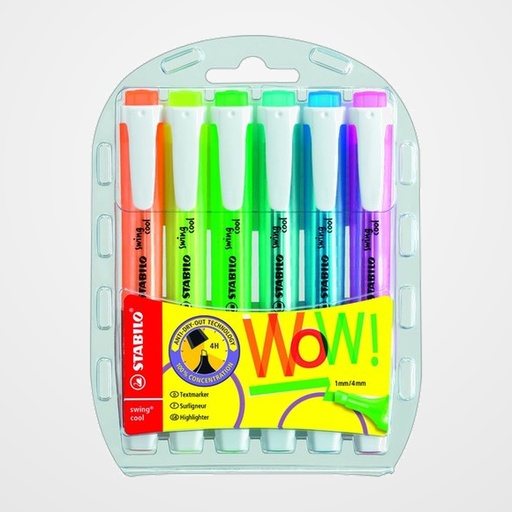 MARCADOR FLUOR STABILO SWING COOL 275 ESTUCHE DE 6