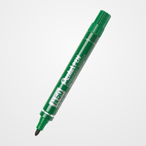 MARCADOR PERMANENTE PENTEL N50 CONICO VERDE