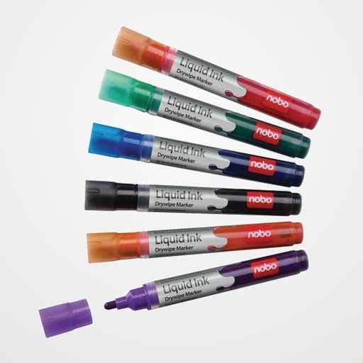 MARCADOR PIZARRA NOBO LIQUID CAJA de 6