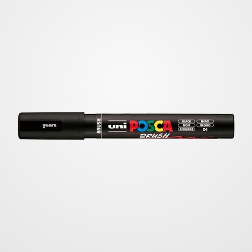 MARCADOR T.OPACA NO PERM. UNI POSCA BRUSH 1-4mm (PC-5BR) NEGRO