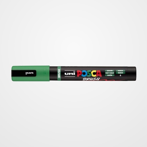 MARCADOR T.OPACA NO PERM. UNI POSCA BRUSH 1-4mm (PC-5BR) VERDE