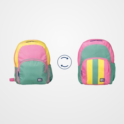 MOCHILA OXFORD COLOR BLOCK REVERSIBLE MODELO 2 BUBBLEGUM